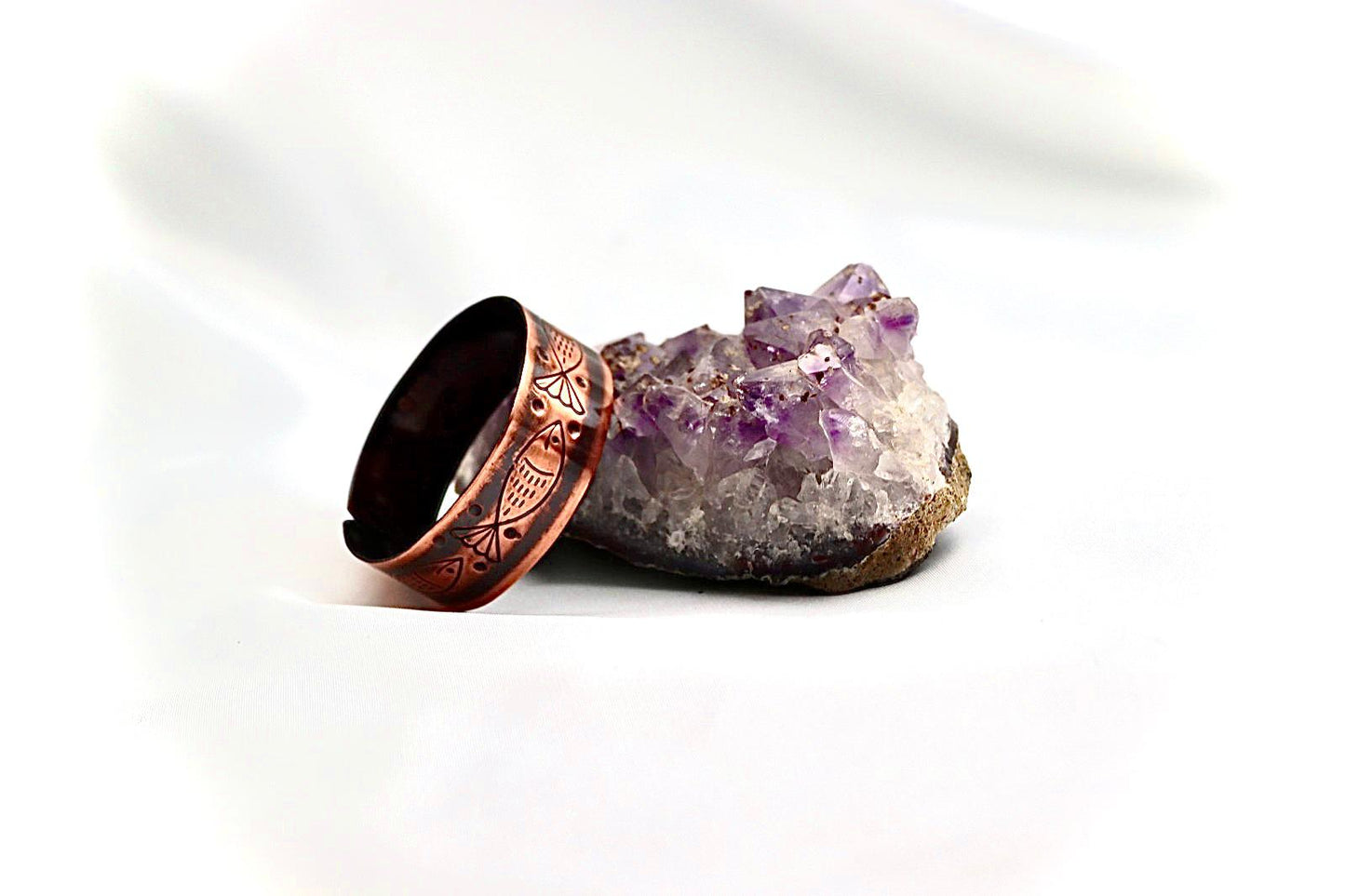 copper bracelet with fish