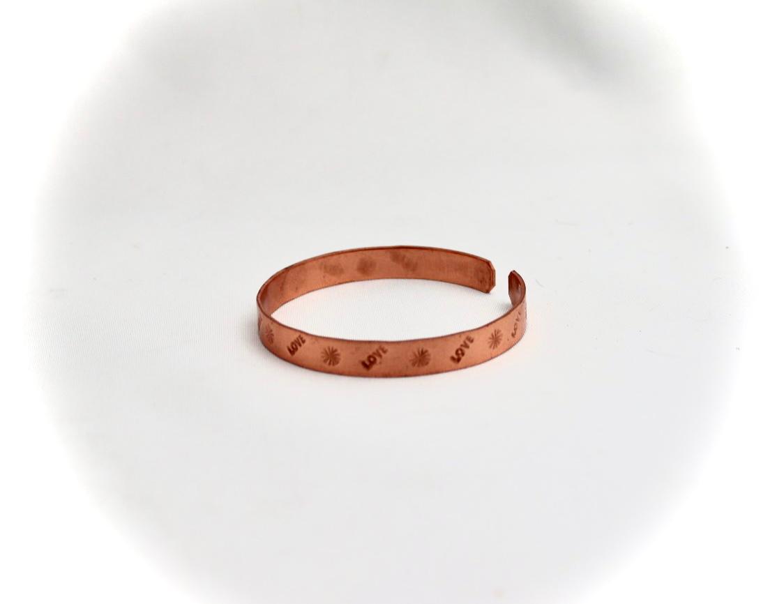 copper bracelet "LOVE"