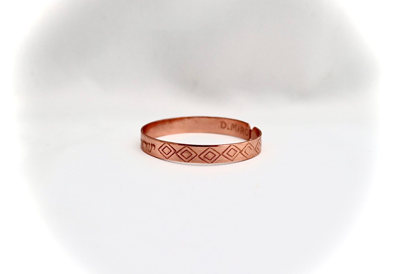 Narrow Copper bracelet ״Israel״