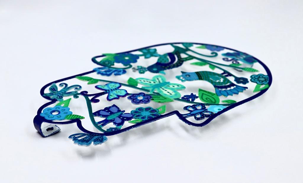 Aluminum Hamsa made by the artist "Emanuel"