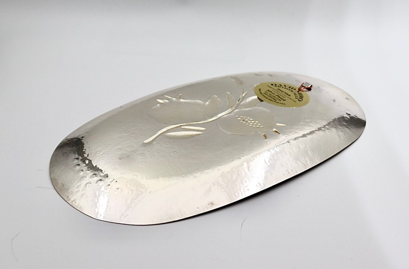 A unique handwork on copper with silver of pomegranates