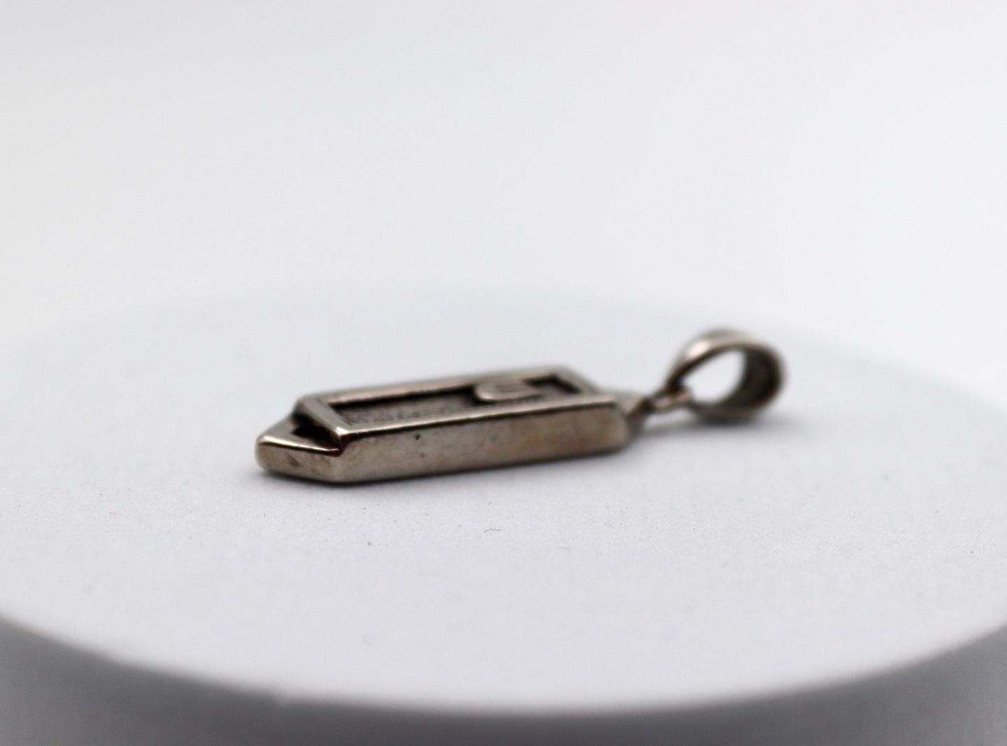 Sterling silver Mezuzah pendant