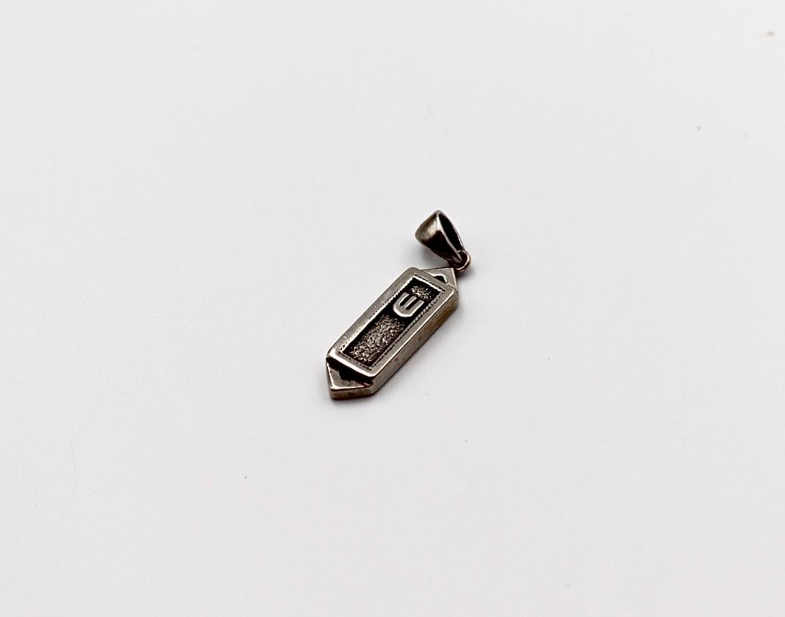 Sterling silver Mezuzah pendant