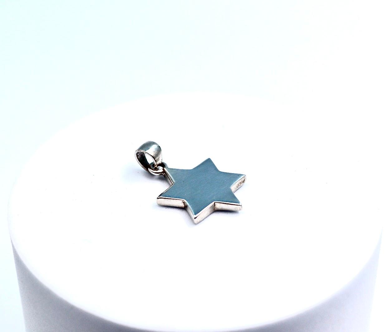 Star of David pendant with opal.