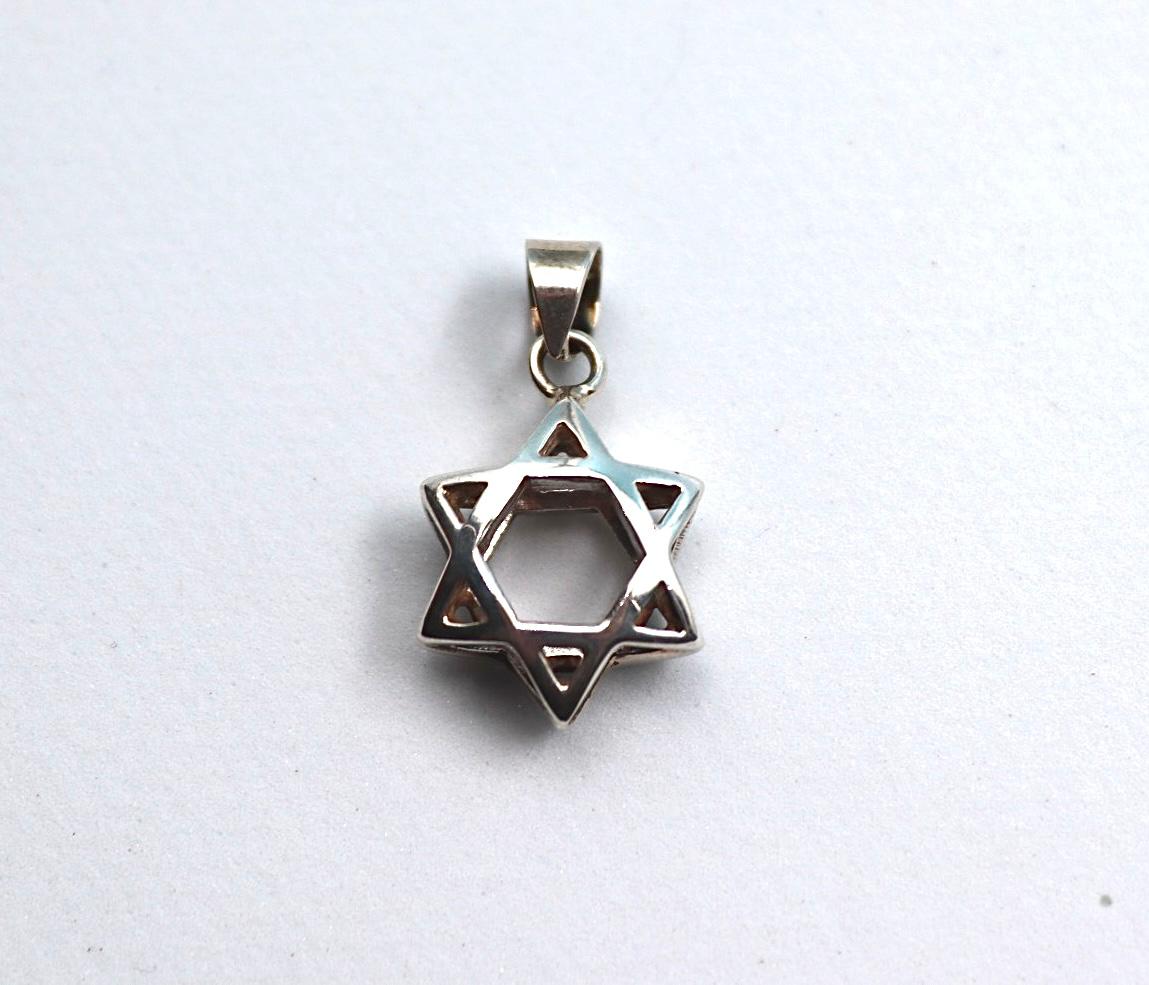 Silver Star of David pendant.