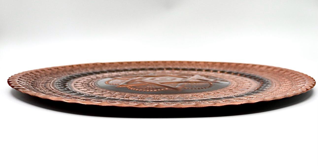 Handmade copper hammered Star of David