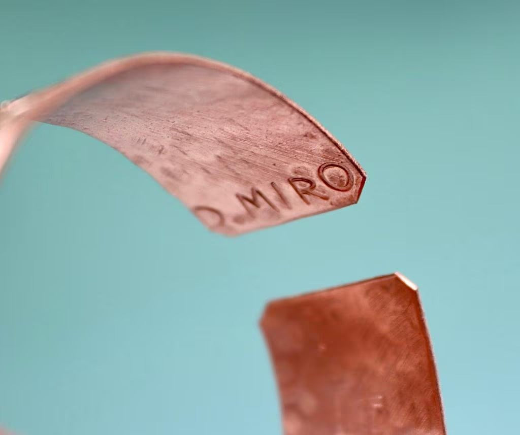 copper bracelet with pomegranates