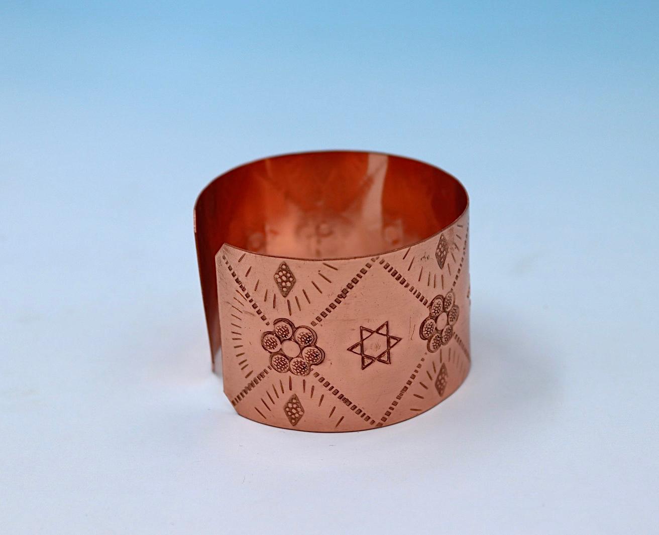 copper bracelets with David Star