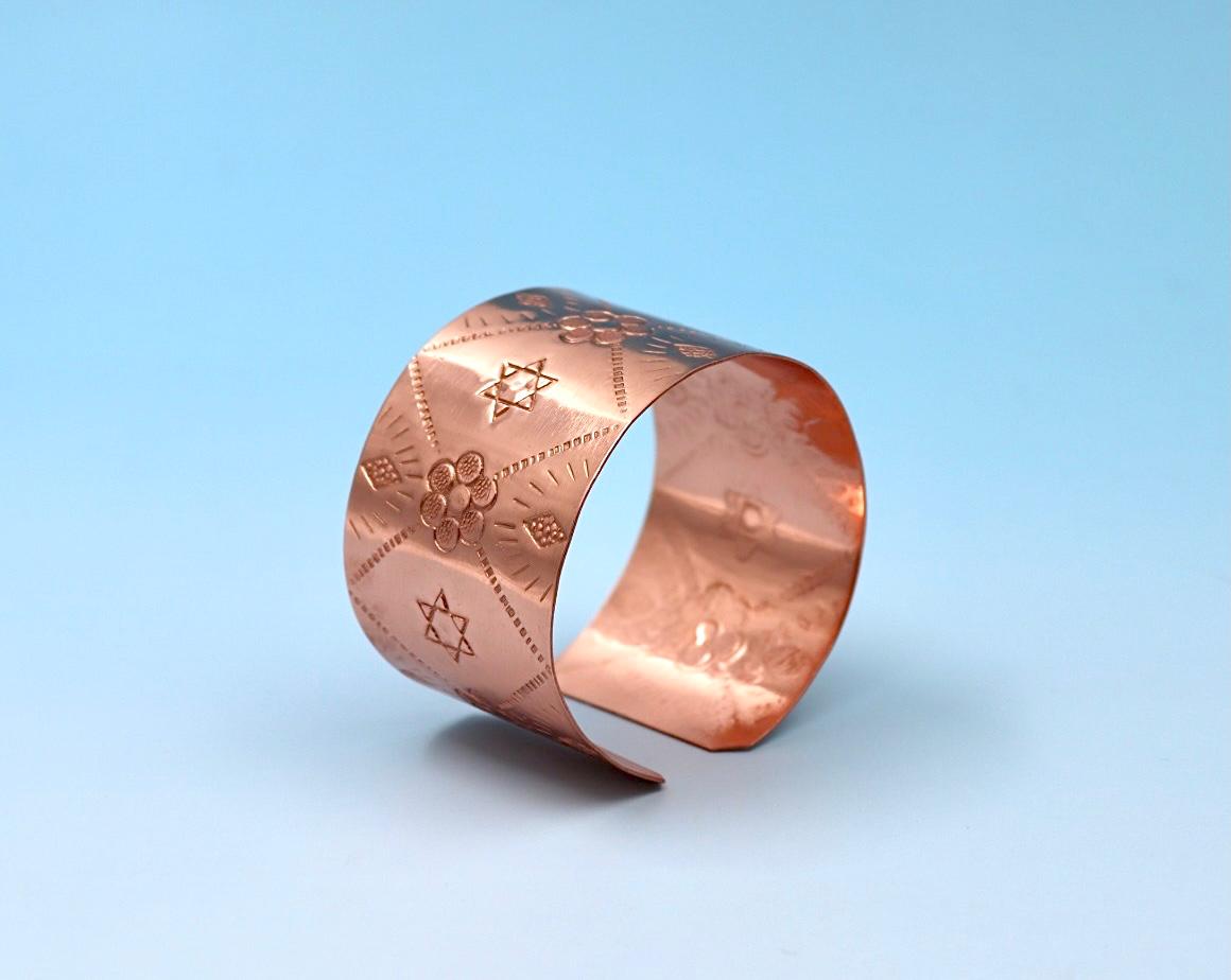 copper bracelets with David Star