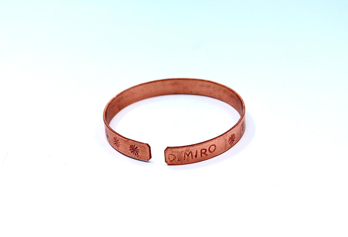 copper bracelet with Shema Israel