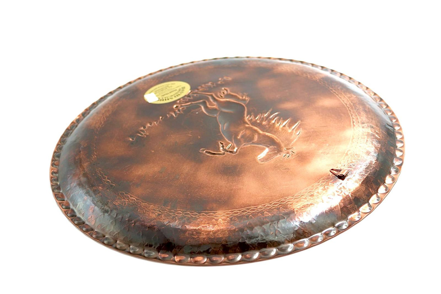 Handmade copper hammered horse. Blackened copper. Exclusive.