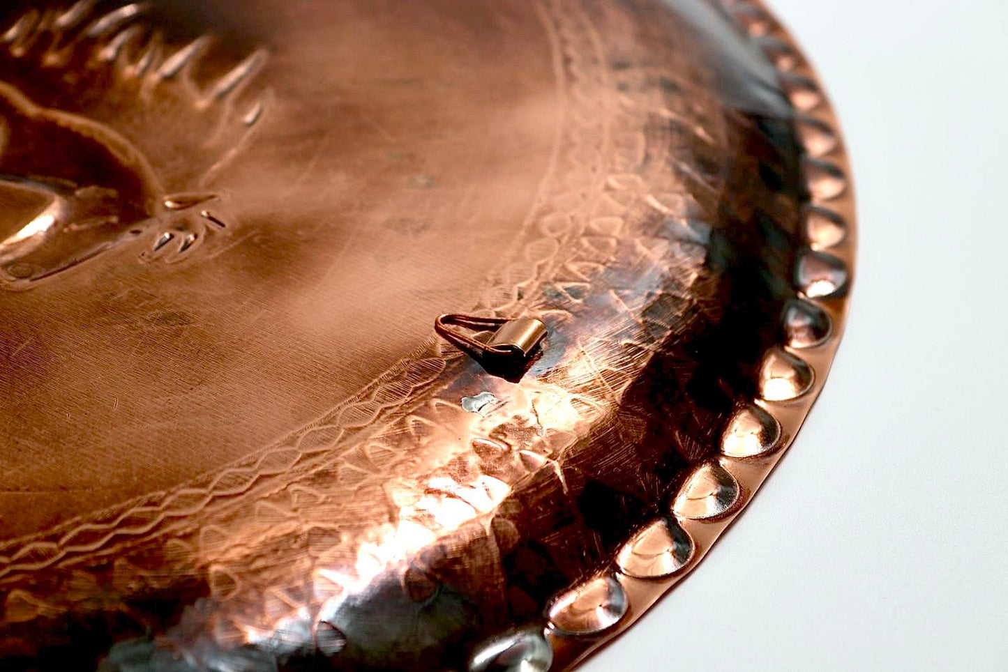 Handmade copper hammered horse. Blackened copper. Exclusive.