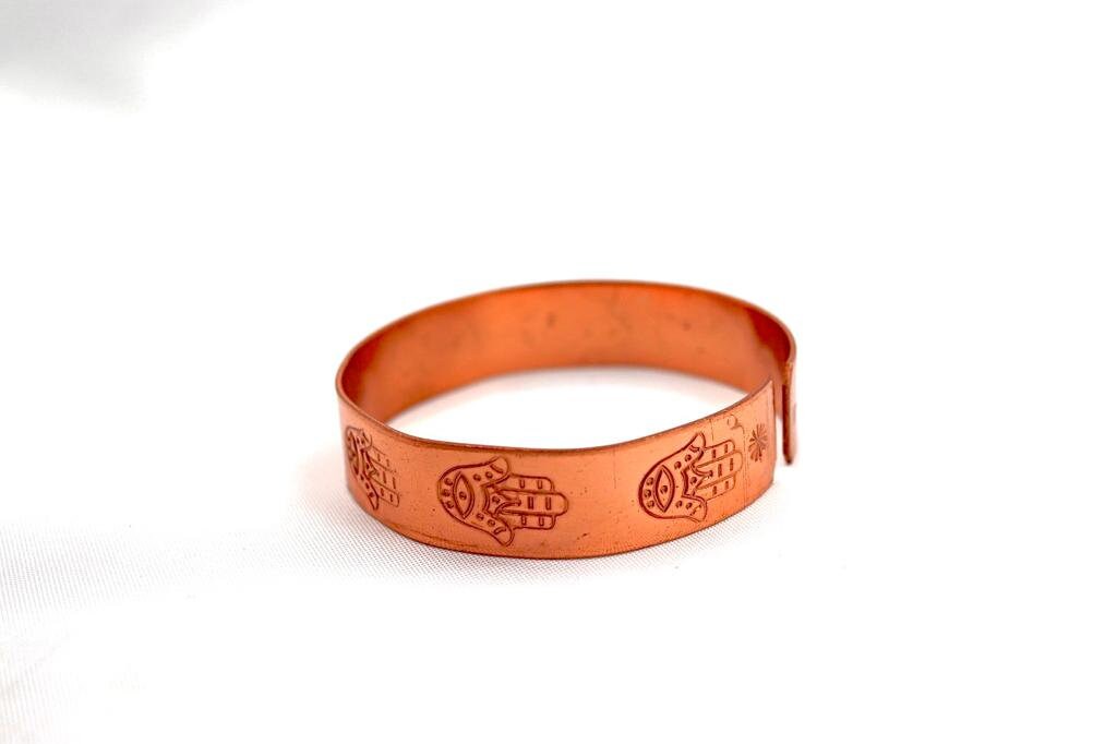 copper bracelet with Hamsa