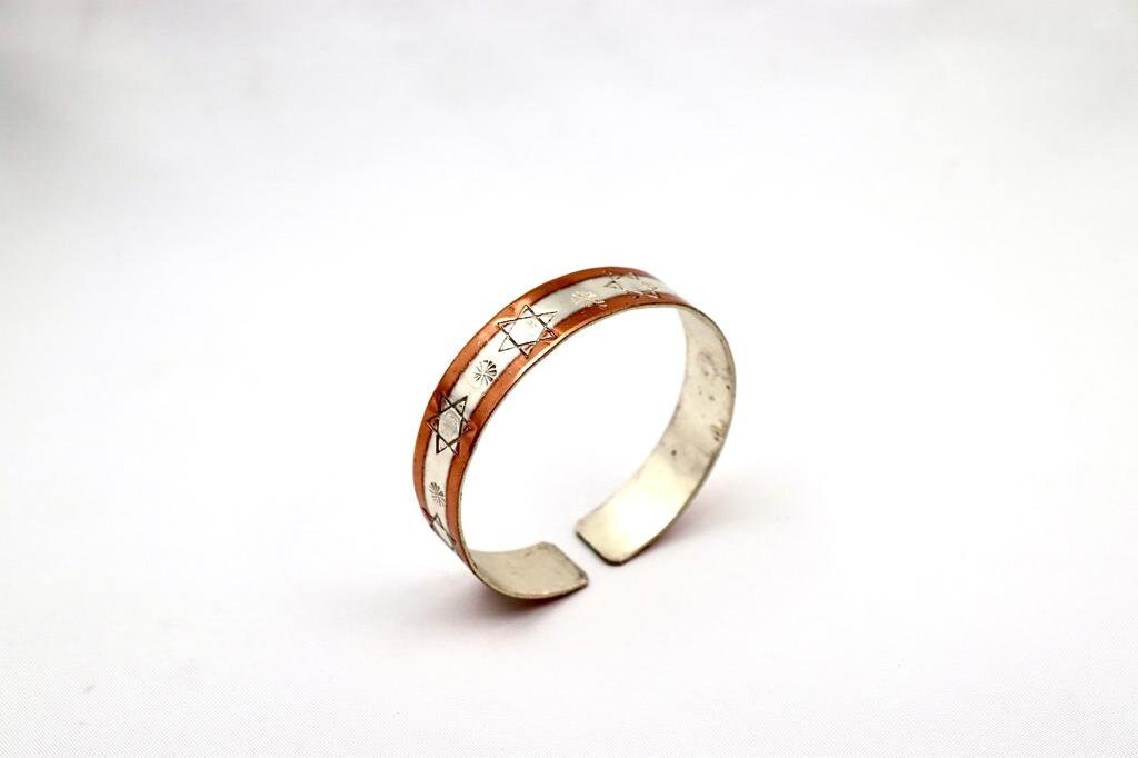 copper bracelet with David Star