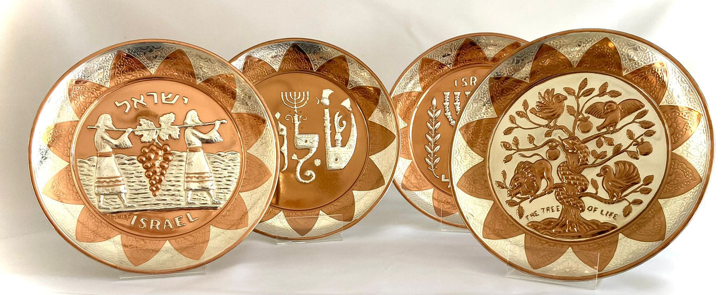 copper art work mixed with silver 25cm