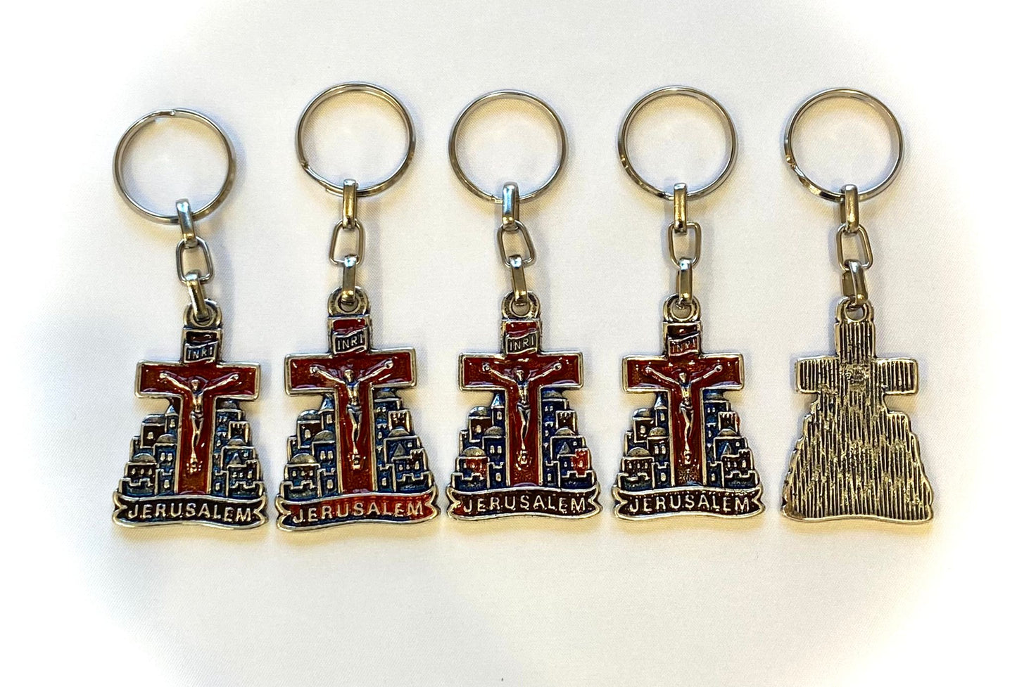 key chain cross with Jerusalem
