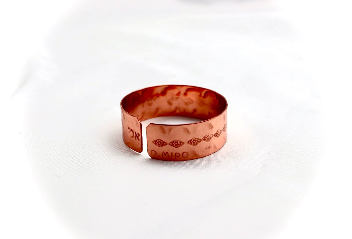 copper bracelet "I am for my beloved "