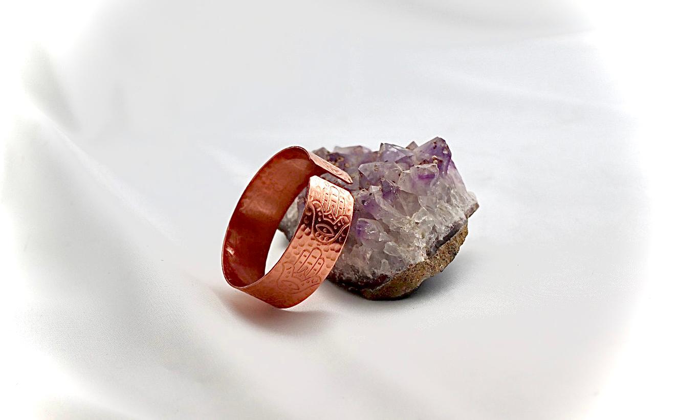 copper bracelet with Hamsah