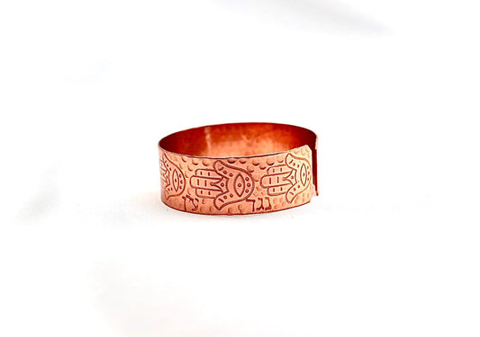 copper bracelet with Hamsah