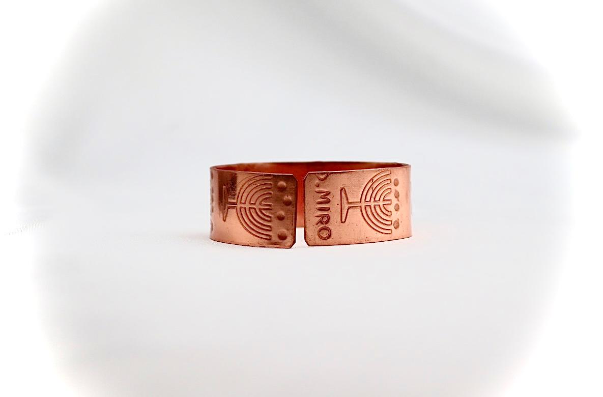 copper bracelet with Menorah