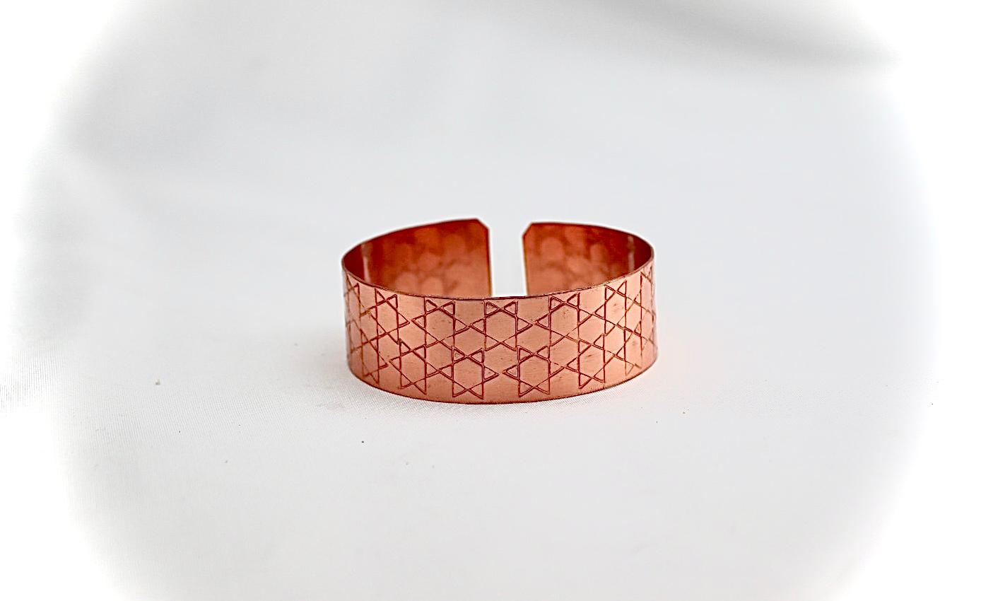 copper bracelet with star of David