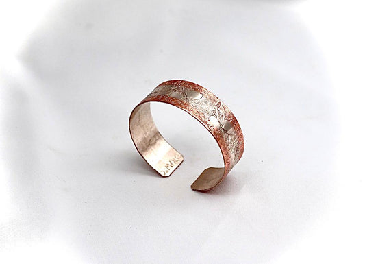 copper bracelet with pomegranate