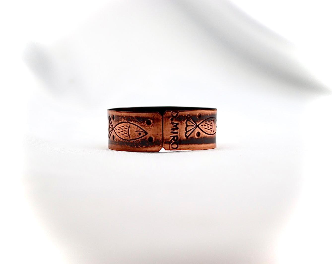 copper bracelet with fish