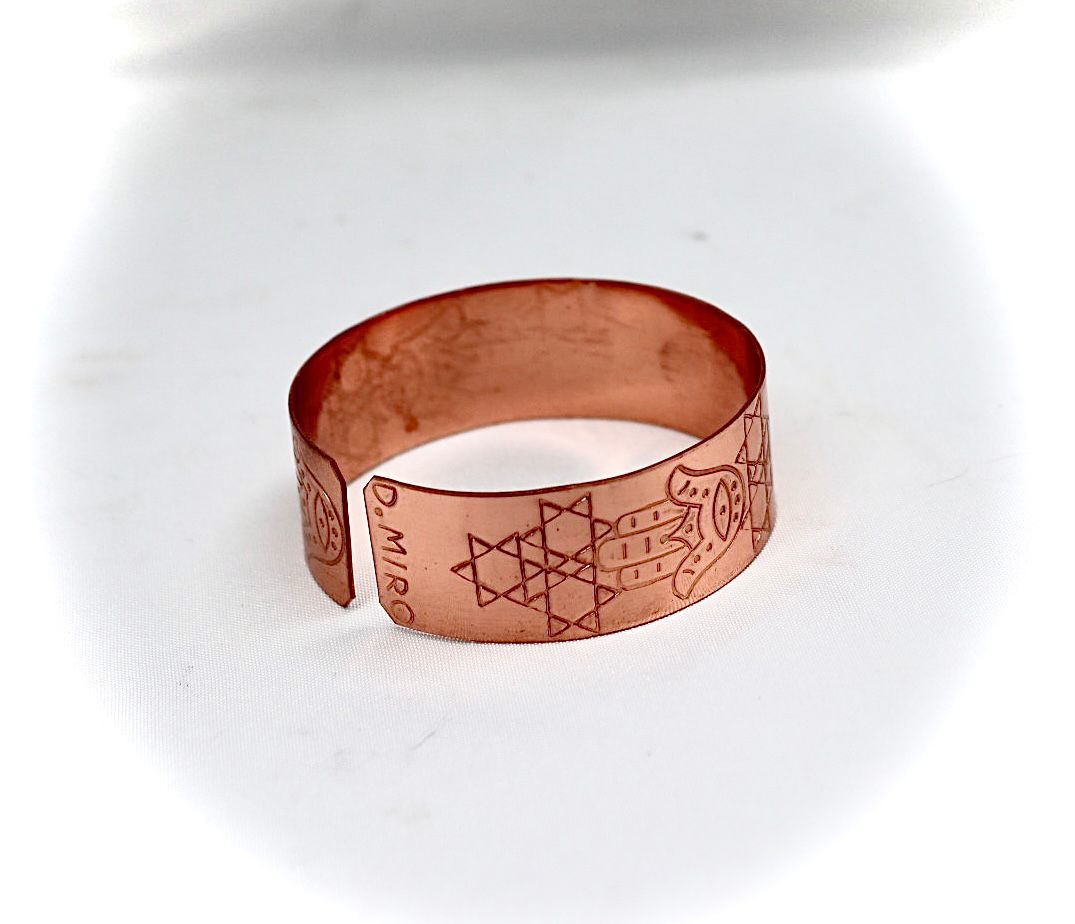 copper bracelet hamsa and David star