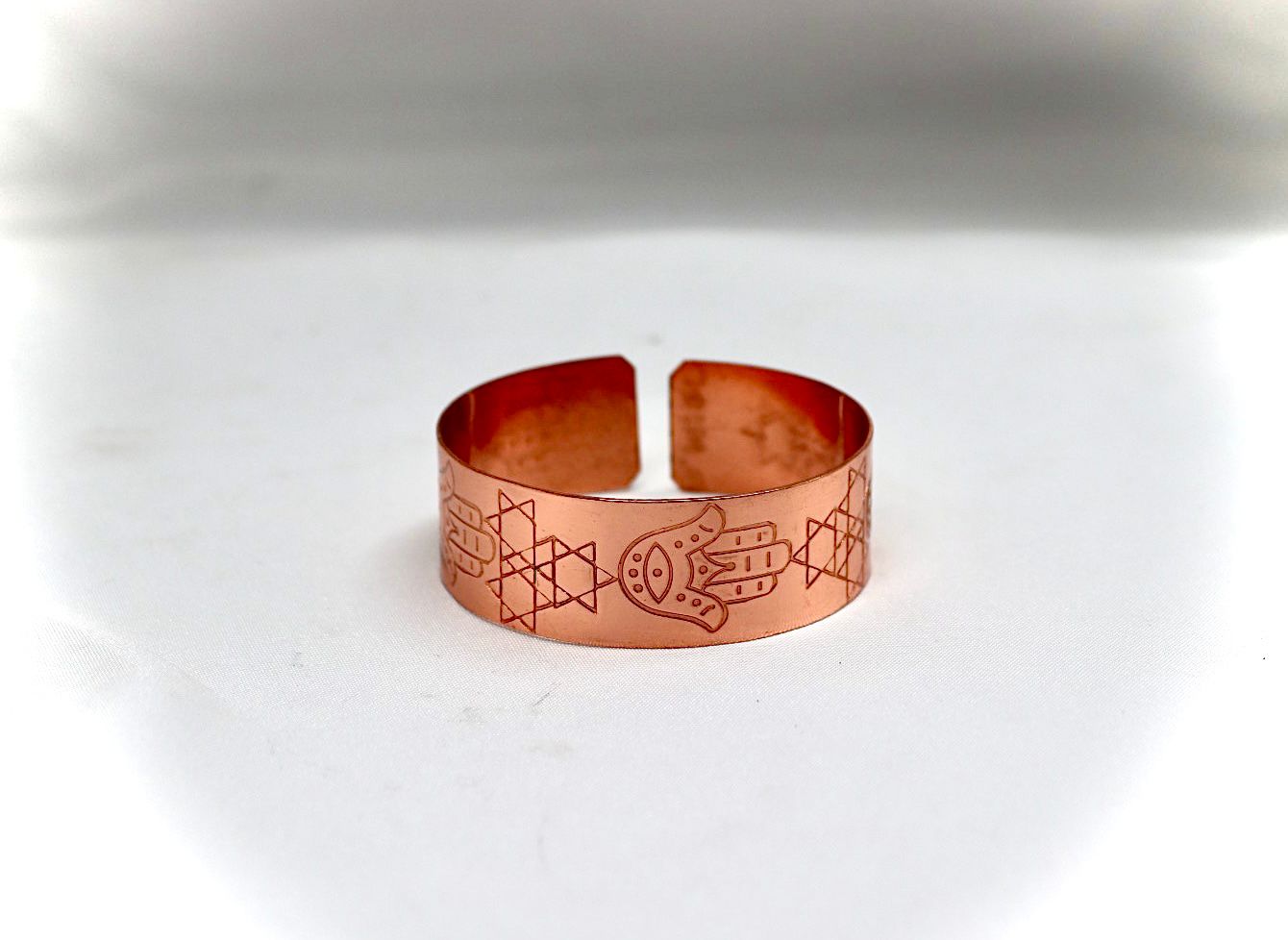 copper bracelet hamsa and David star