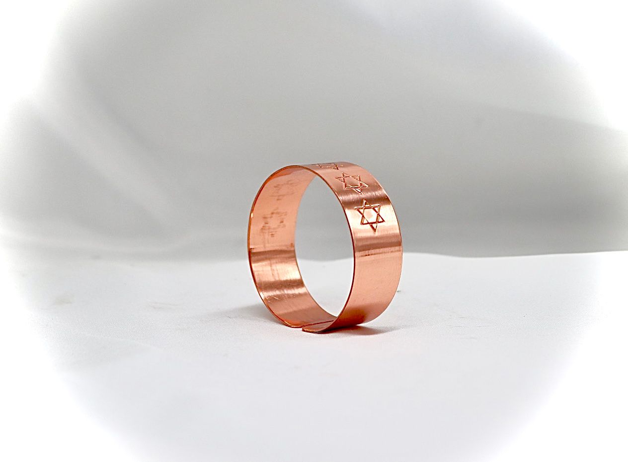 copper bracelet with Star of David