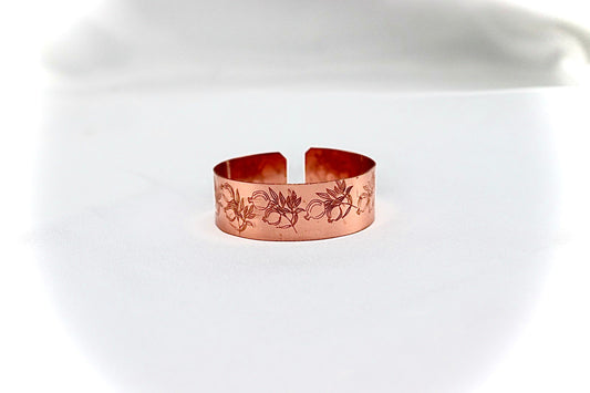 copper bracelet pomegranate