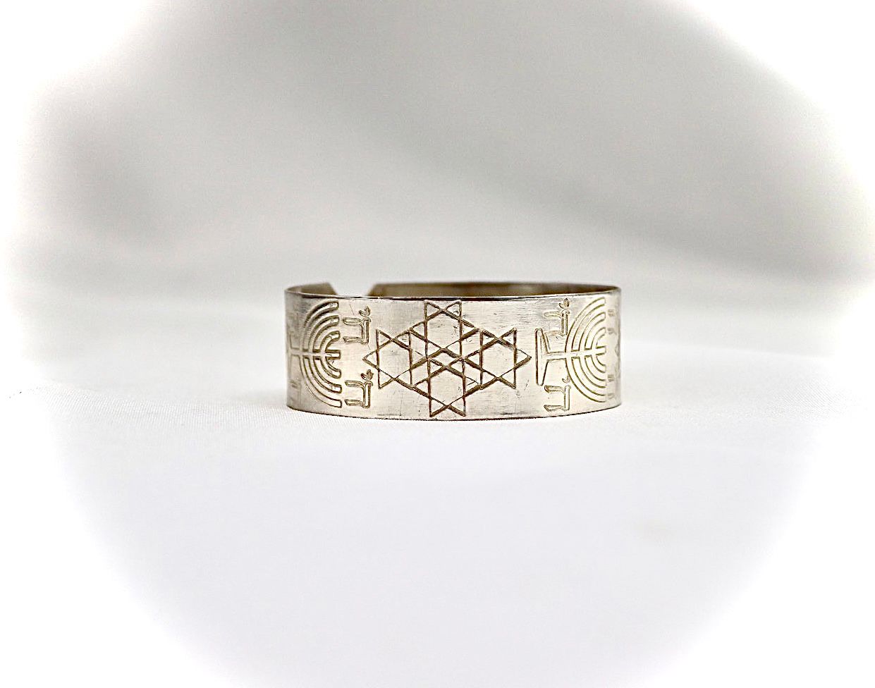 copper bracelet menorah and Star of David