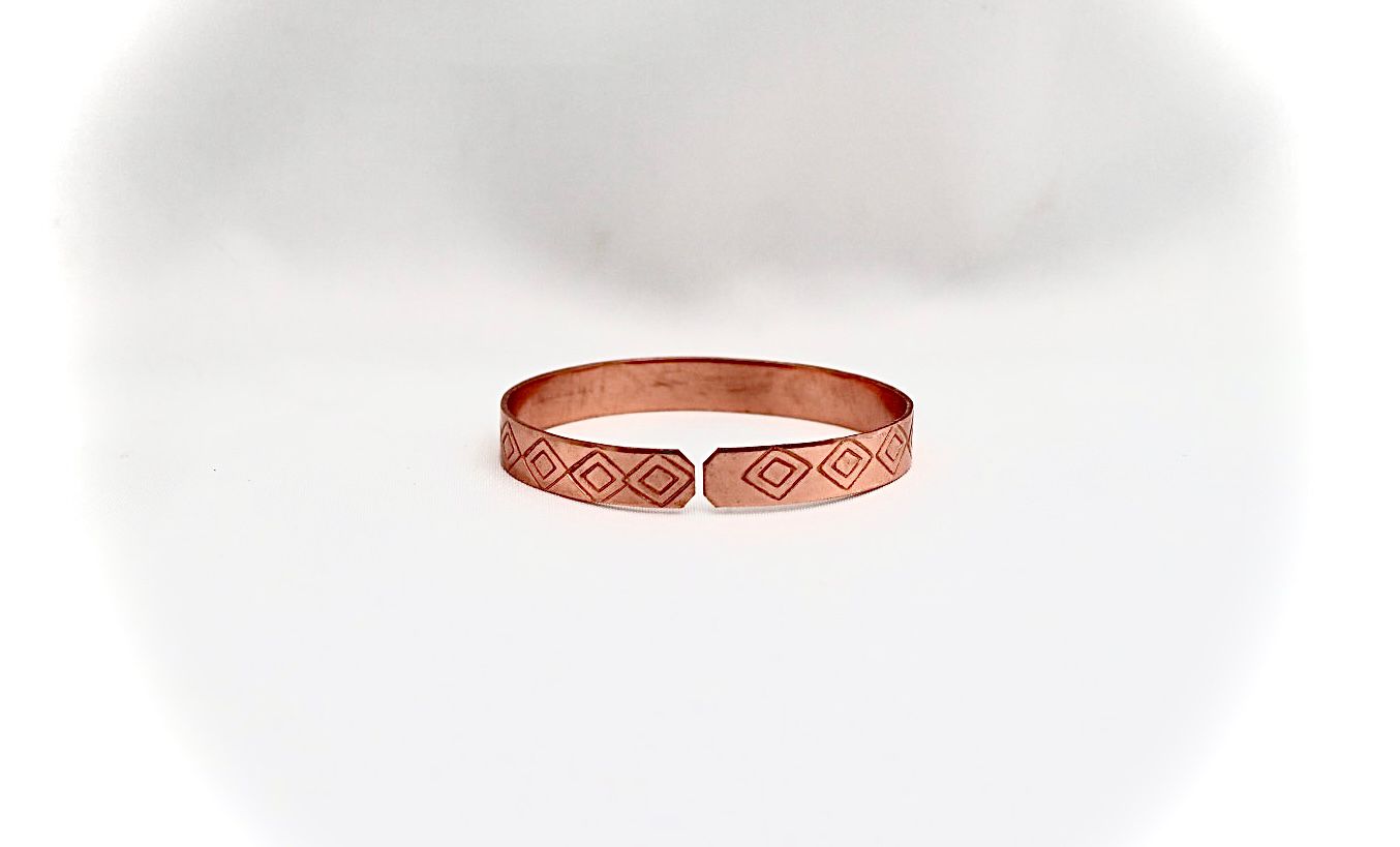 Narrow Copper bracelet  ״Israel״