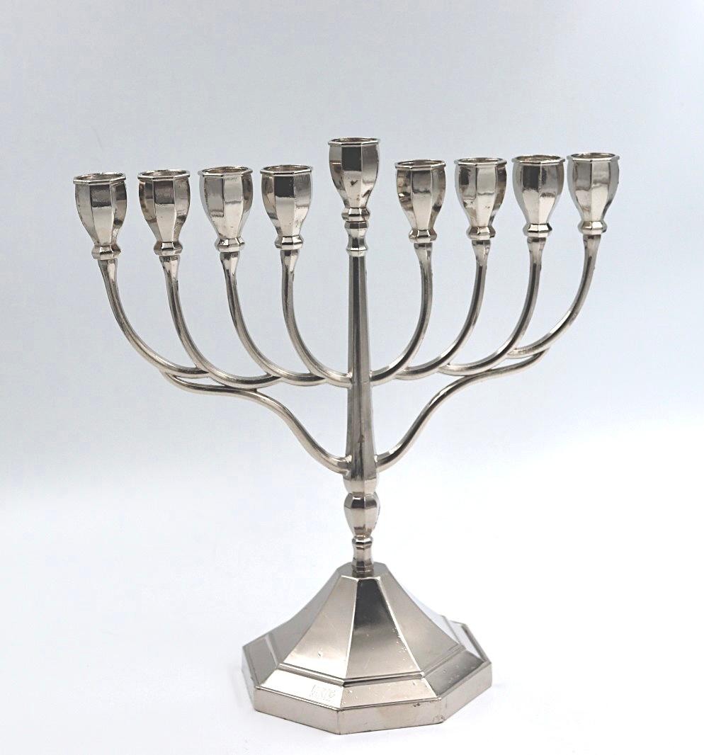 Menorah  made of silver plated metal