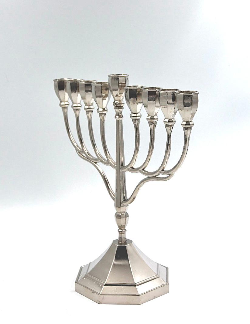 Menorah  made of silver plated metal