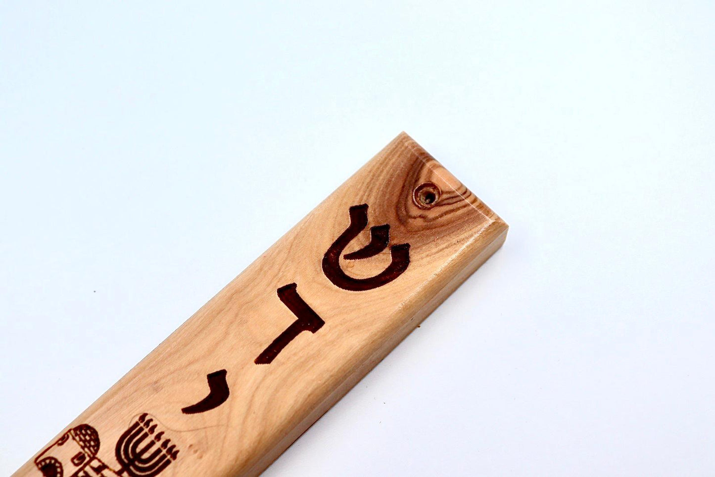 olive wood mezuzah.