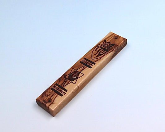 olive wood mezuzah.