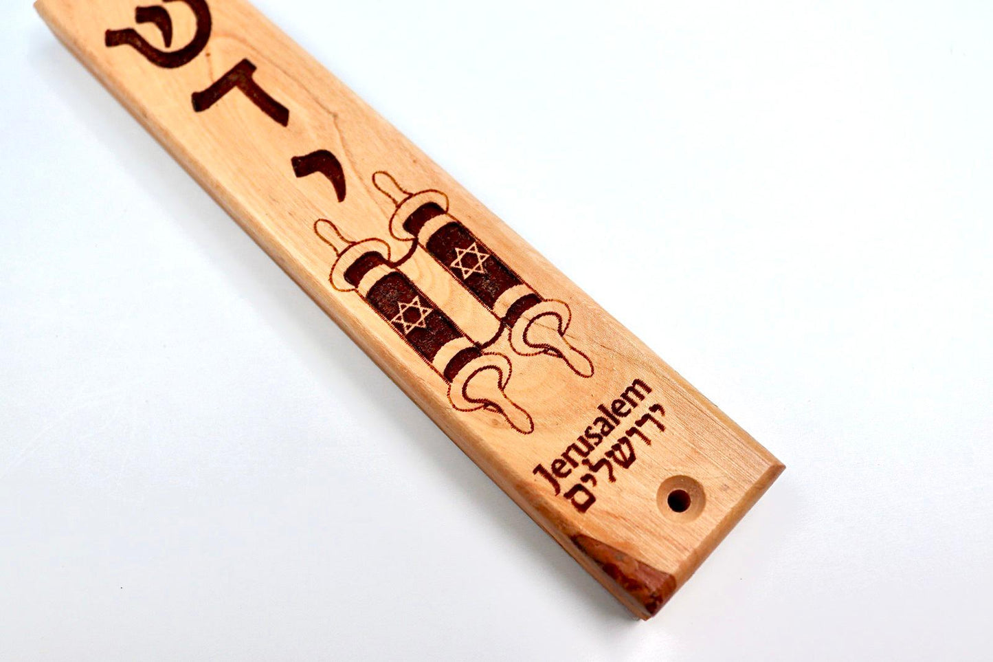 olive wood mezuzah.