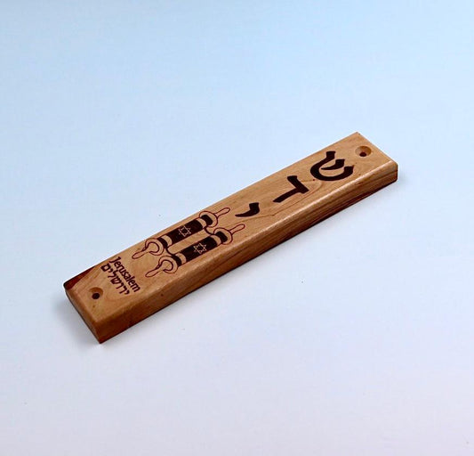 olive wood mezuzah.