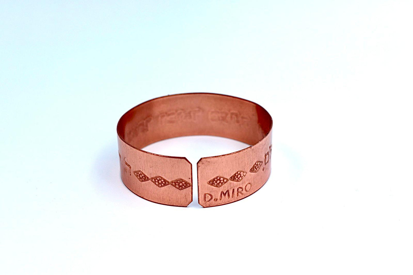 copper bracelet with Traveler's Prayer