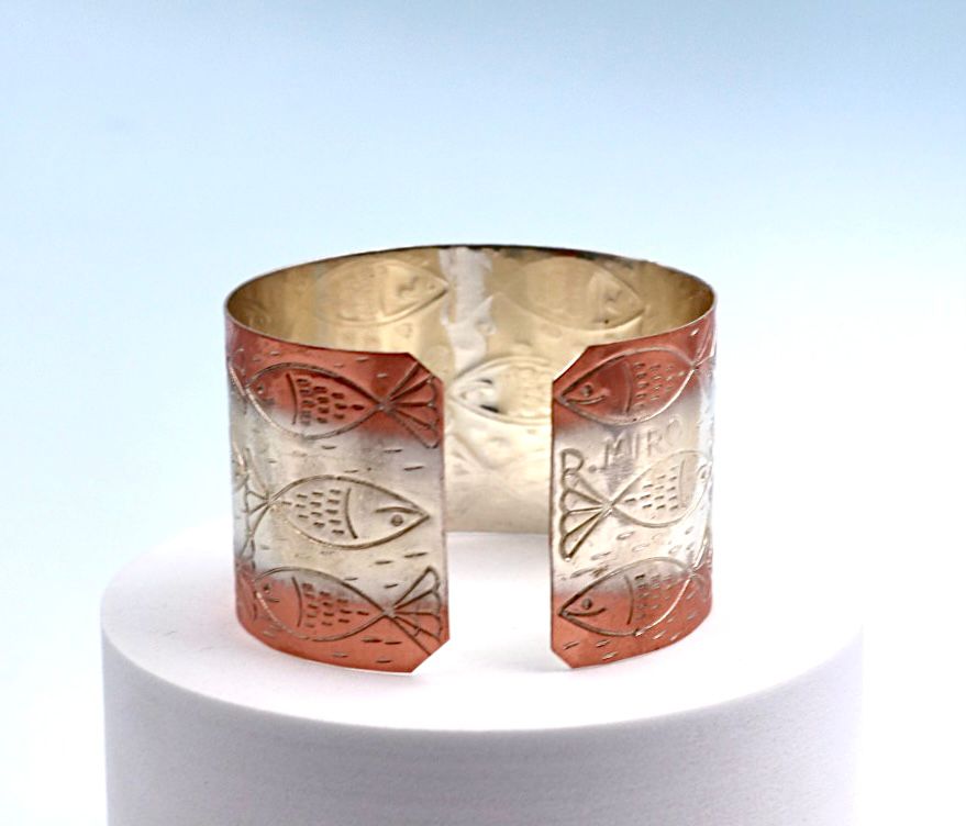 Copper and silver bracelet with Fish design