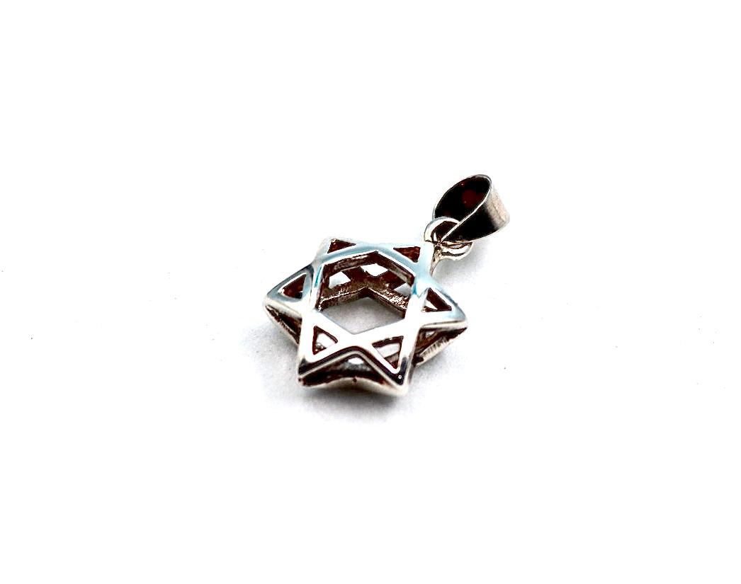 Silver Star of David pendant.