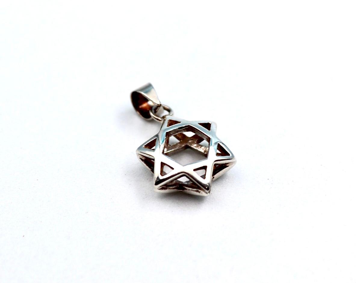 Silver Star of David pendant.