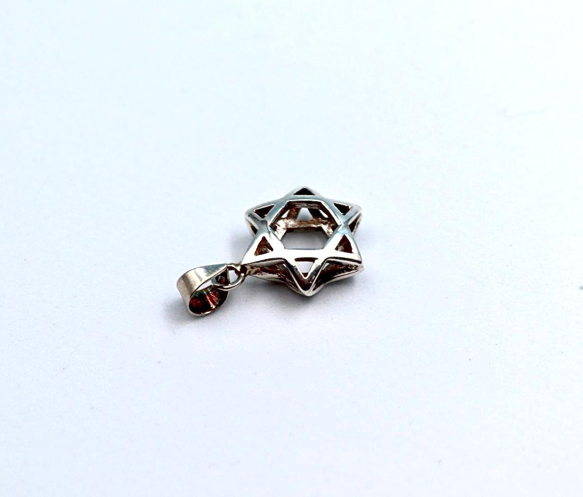 Silver Star of David pendant.