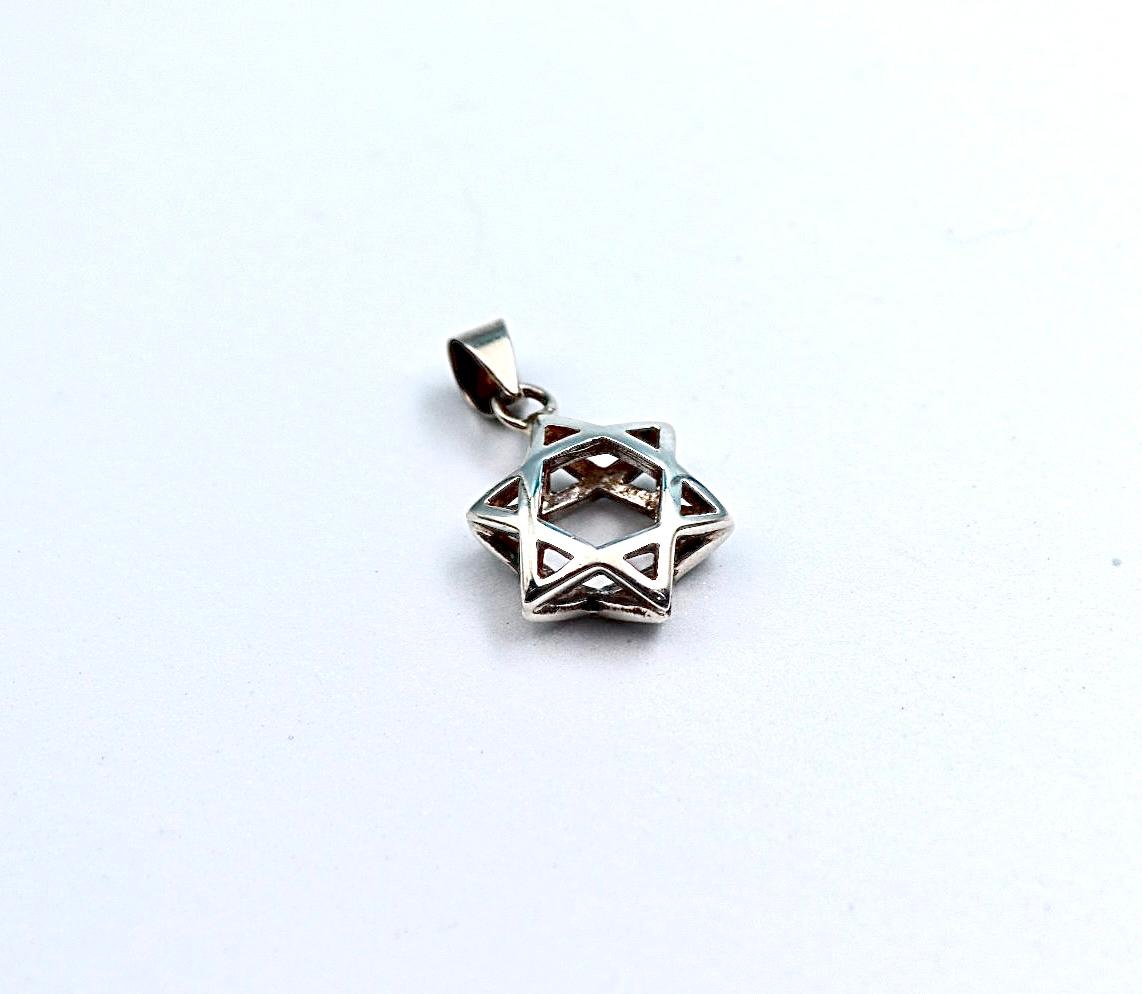 Silver Star of David pendant.