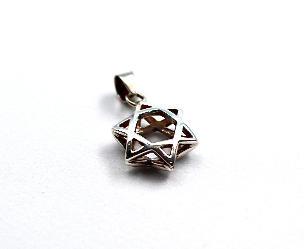 Silver Star of David pendant.