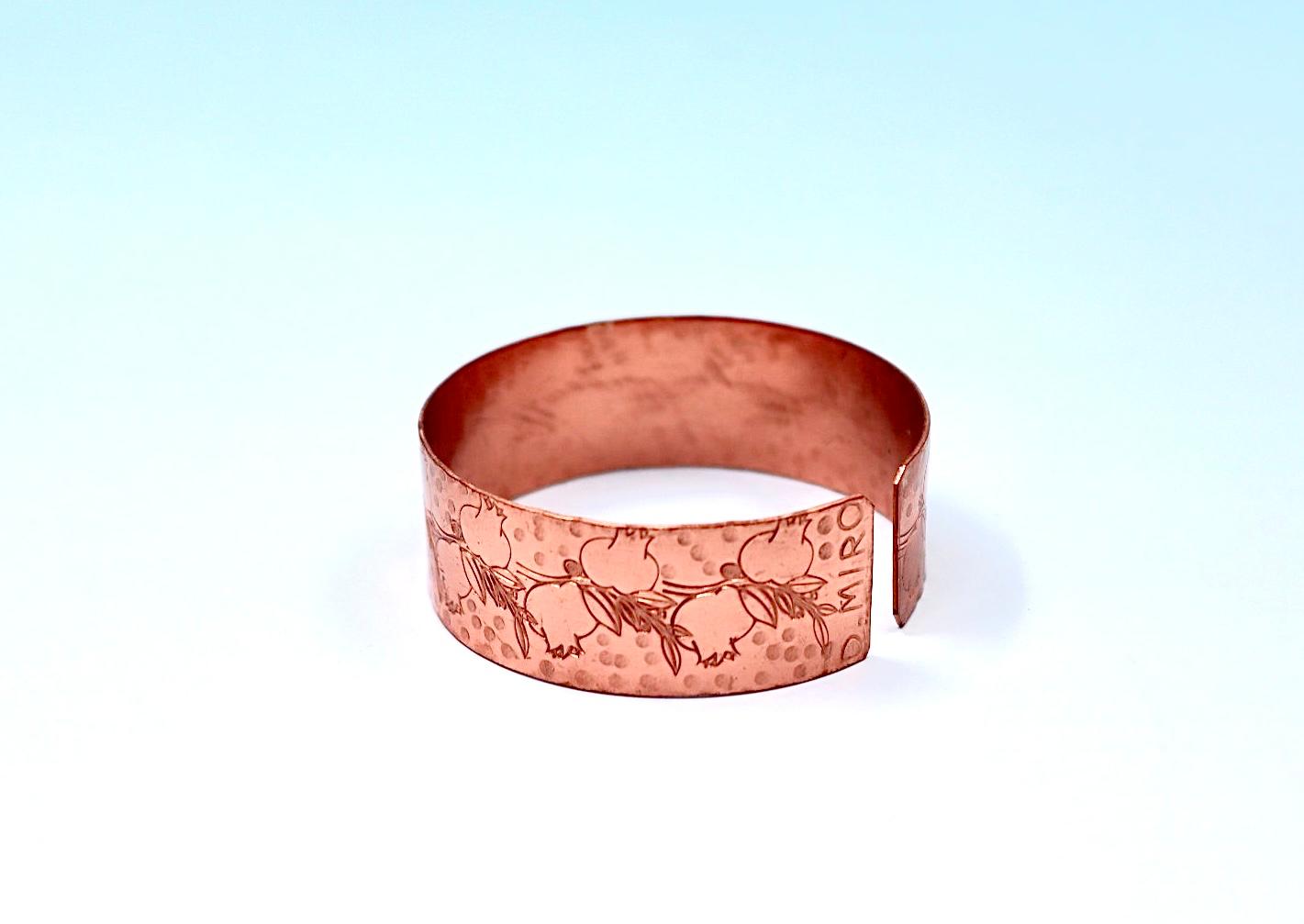 copper bracelet - Pomegranate