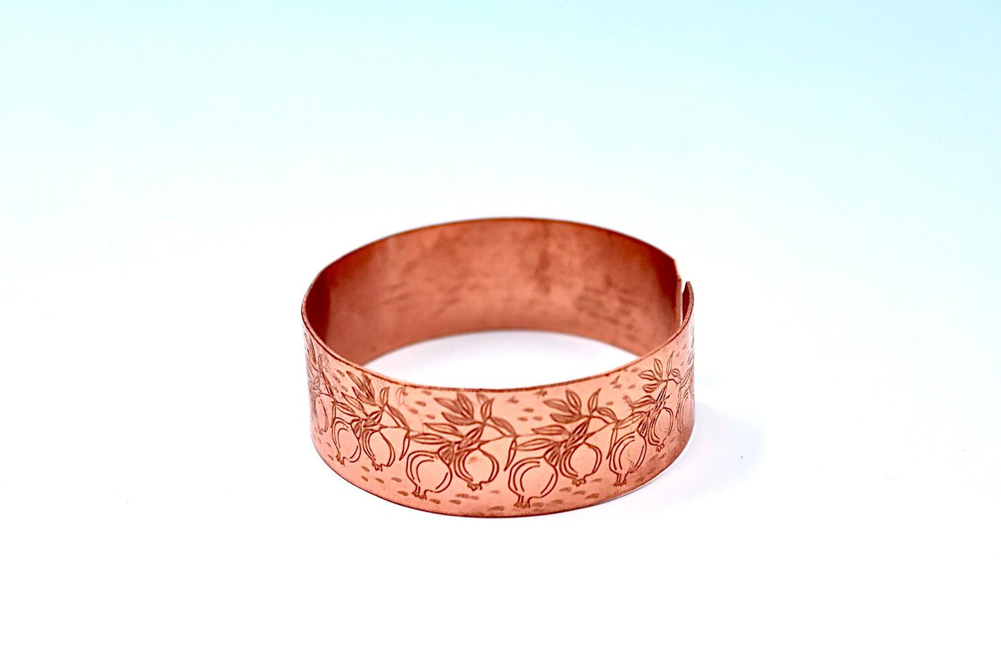 copper bracelet - pomegranate