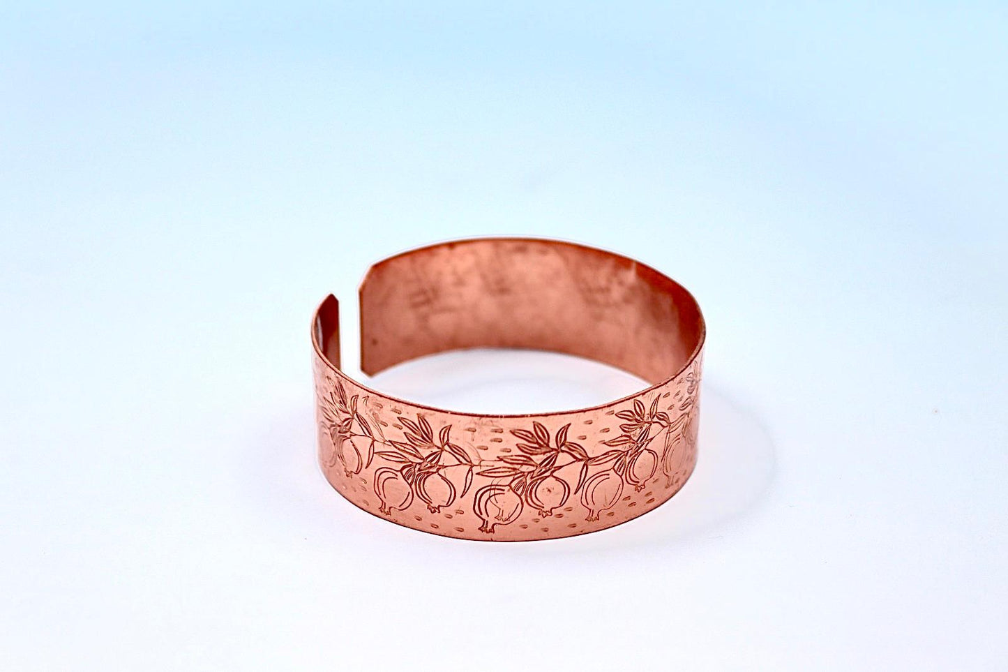 copper bracelet - pomegranate