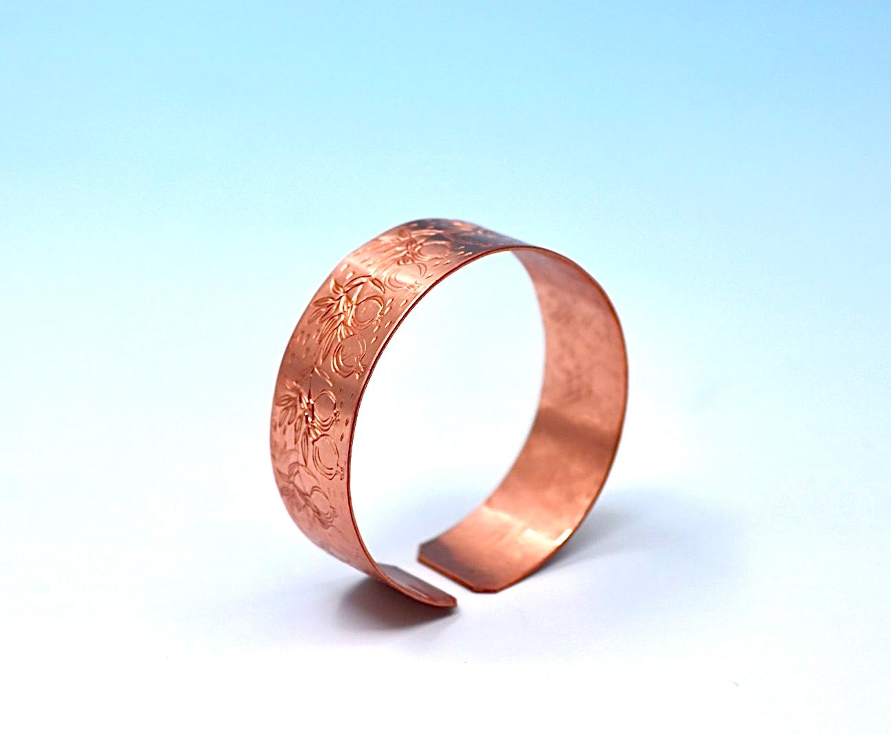 copper bracelet - pomegranate